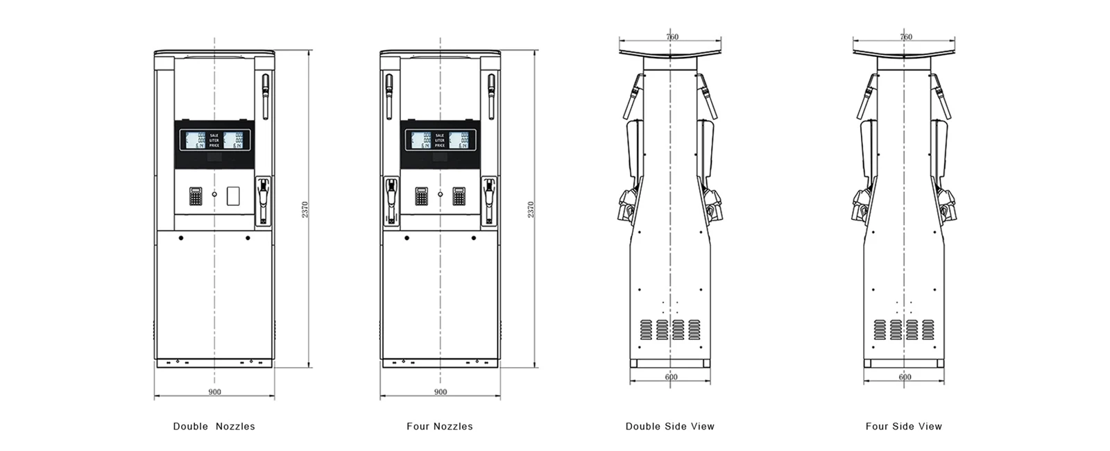 fuel dispenser size fuel dispenser size